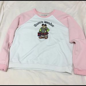 RARE BEAR GRAFFITI COLOR BLOCK CREWNECK